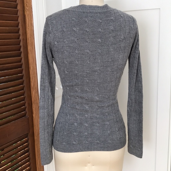 NY & Co Gray Cable Knit Sweater - Picture 2 of 4